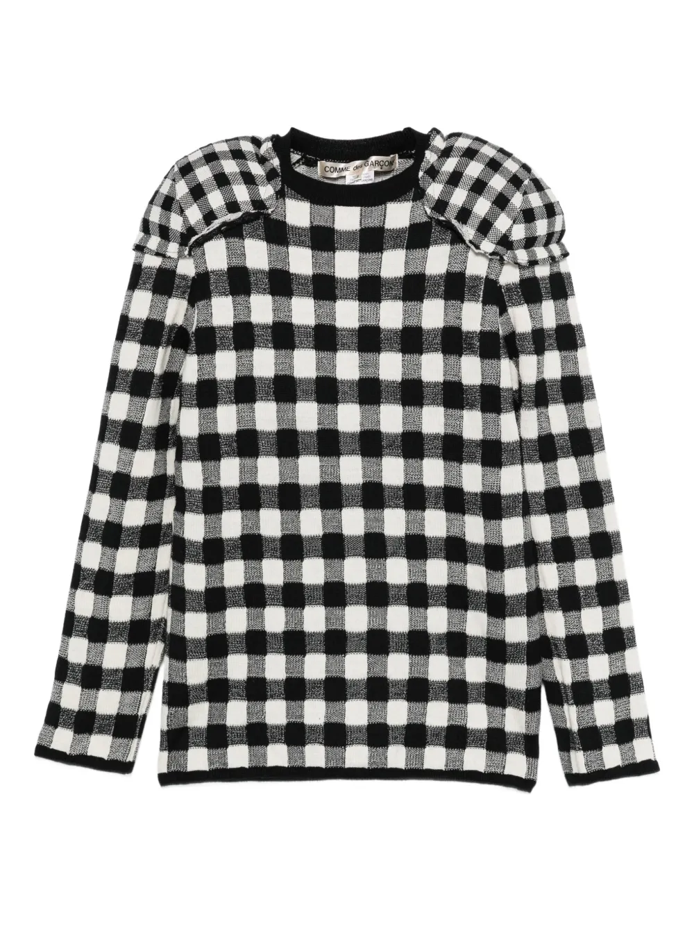 Comme Des Garçons gingham-check top | Black | Image 1