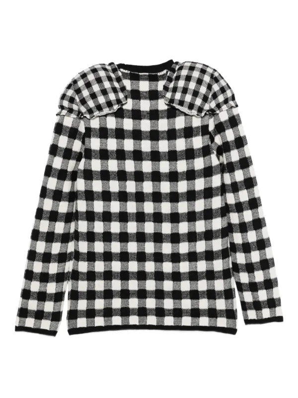 Comme Des Garçons ギンガムチェック トップ | ブラック | FARFETCH JP