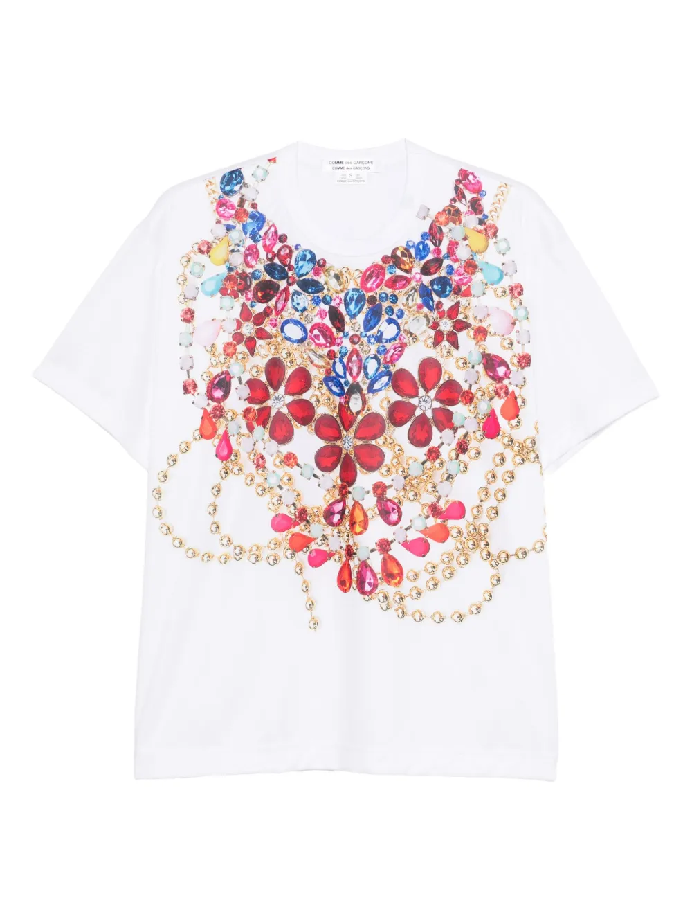 Comme Des Garçons jewellery-print T-shirt | White | Image 1