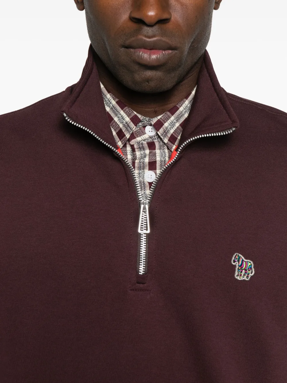Paul Smith Trui met logo en rits Rood