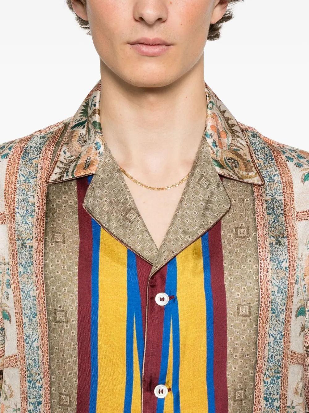 Pierre-Louis Mascia ALOE shirt met zak en patroon Beige