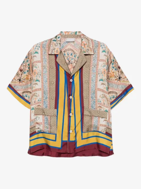 Pierre-Louis Mascia ALOE patterned pocket shirt