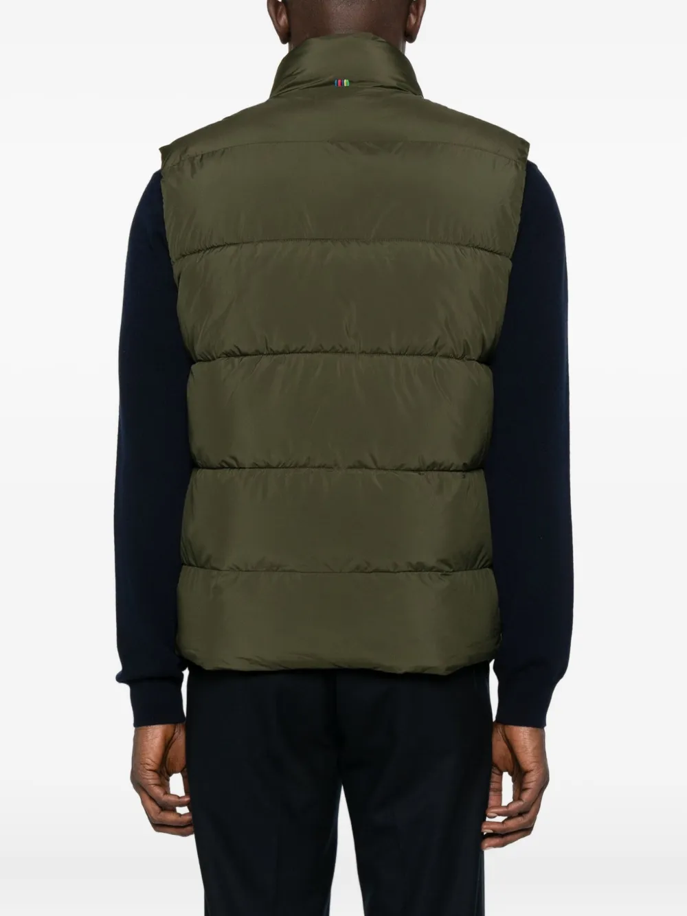 Paul Smith Quilted Zip-front Gilet In Green