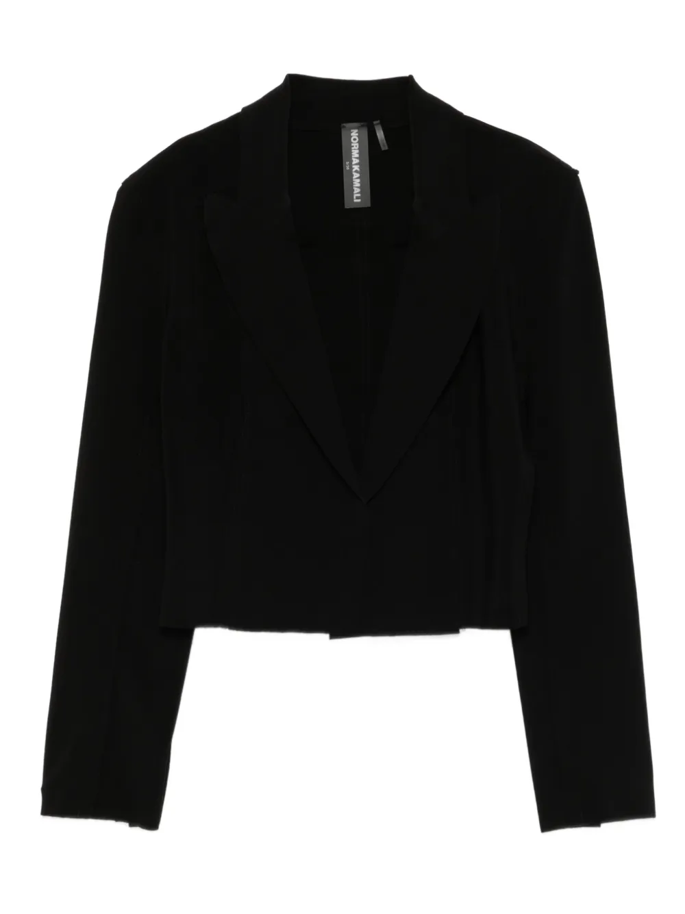 Norma Kamali v-neck cropped jacket | Black | Image 1