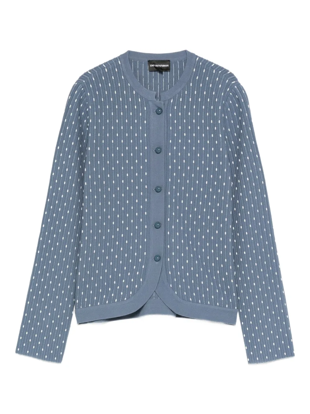 Emporio Armani ドットパターン カーディガン - ブルー Emporio Armani ドットパターン カーディガン - ブルー