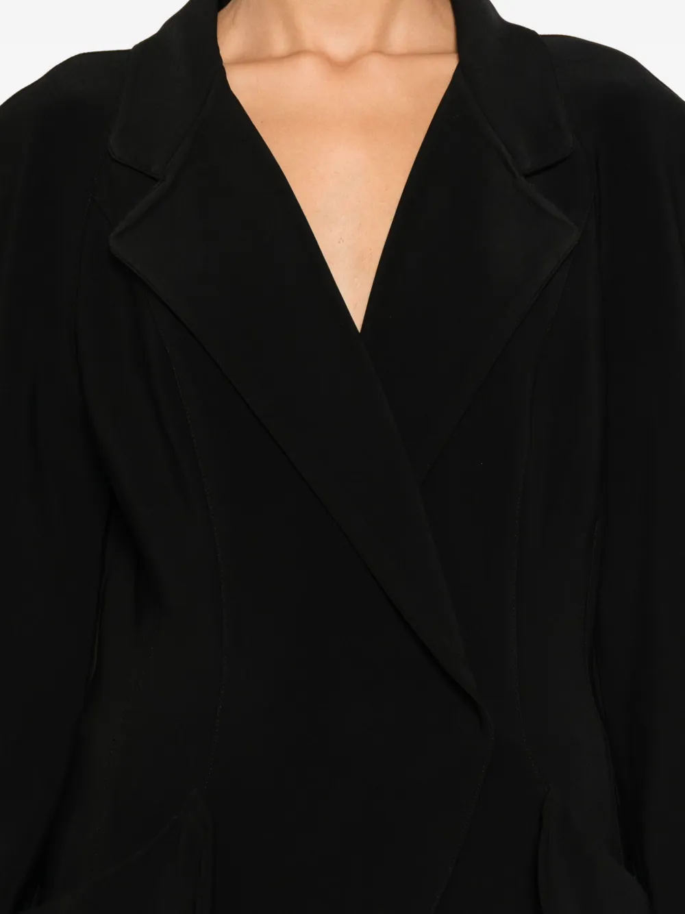 Norma Kamali Lapels Draped Jacket In Multi