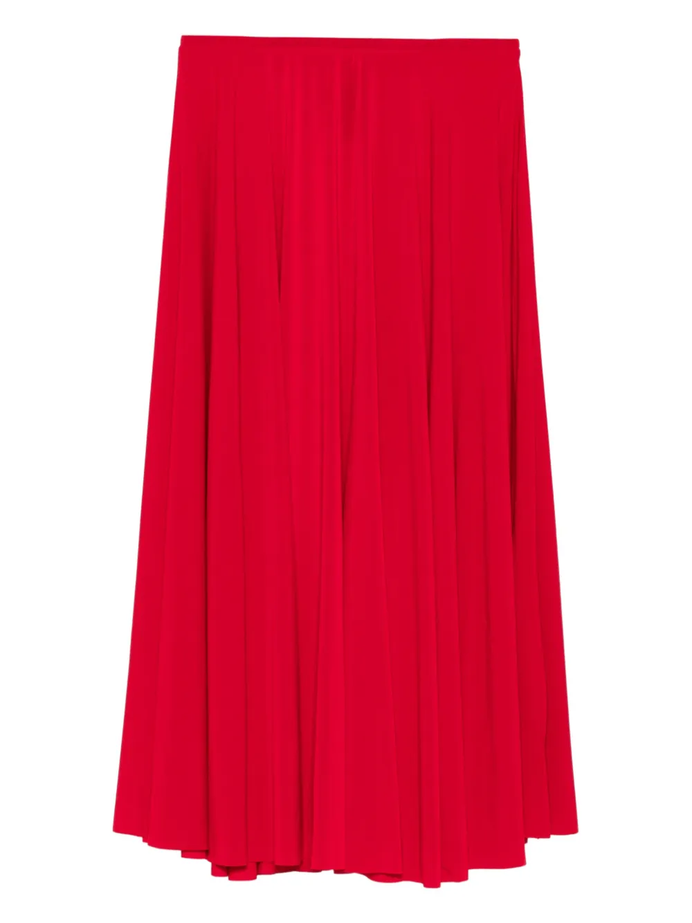 Norma Kamali pleated midi skirt | Red | Image 1