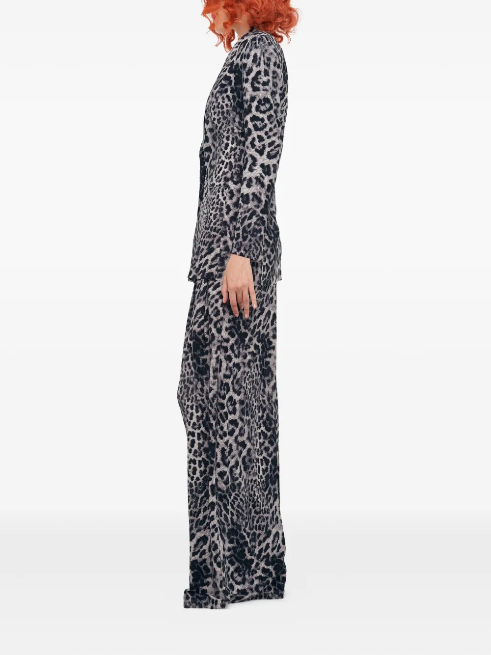 Norma Kamali animal-print trousers - Grijs