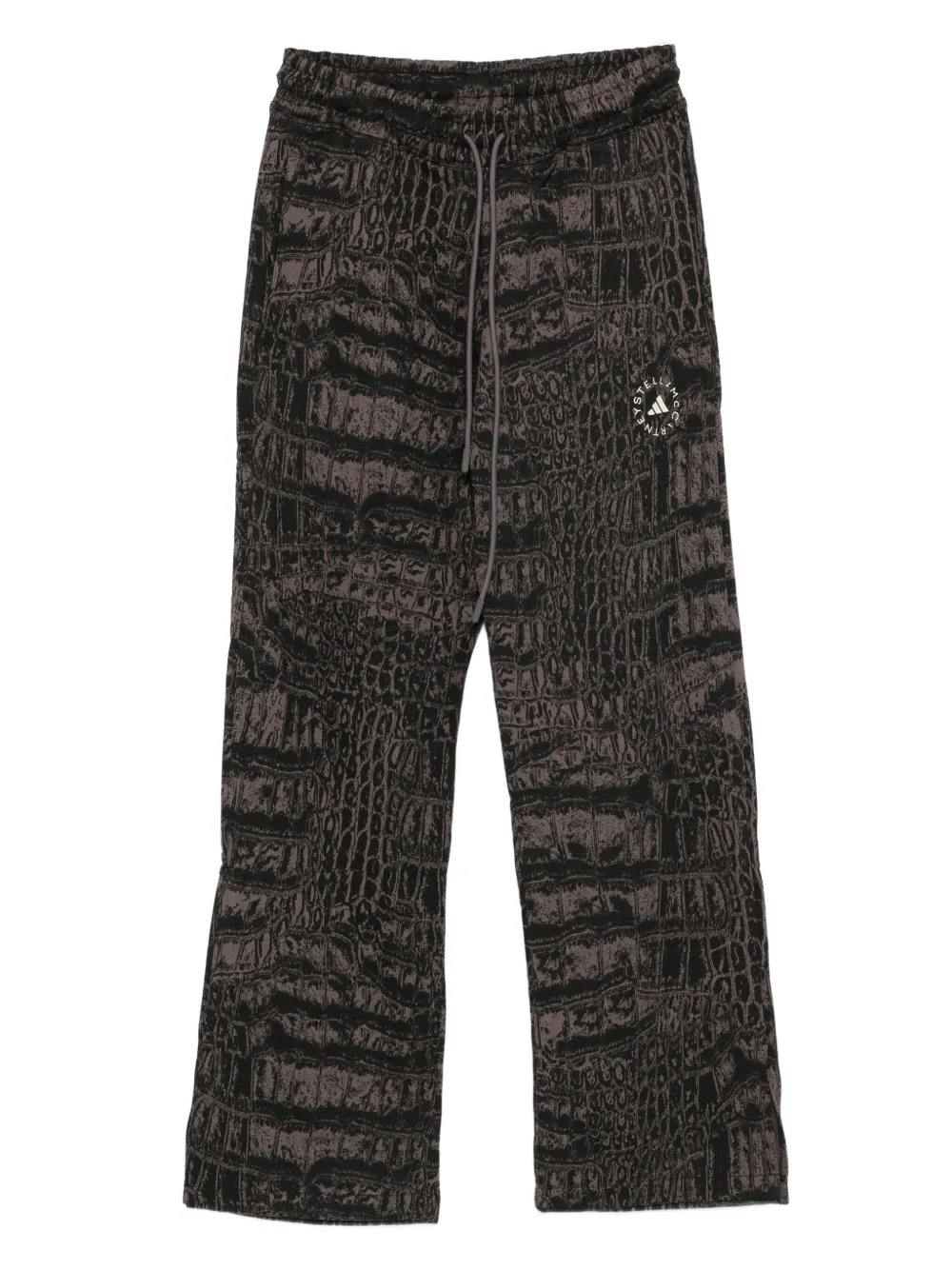 adidas by Stella McCartney crocodile-print drawstring track pants | Black | Image 1