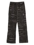 adidas by Stella McCartney crocodile-print drawstring track pants - Black