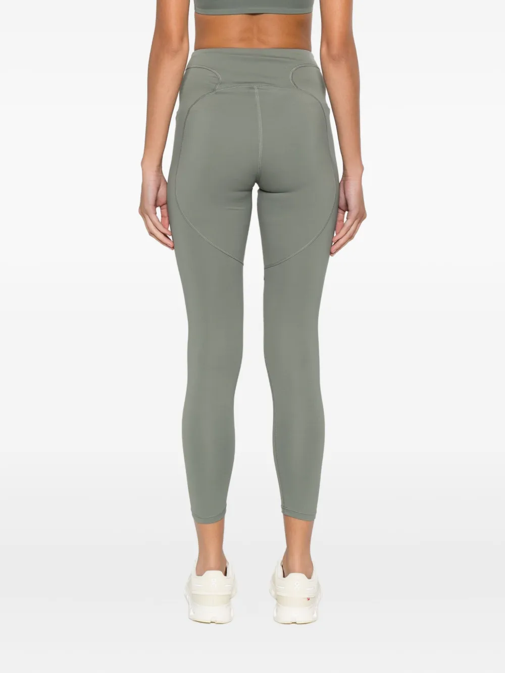 Adidas By Stella Mccartney Circular-panelled Leggings In Gray