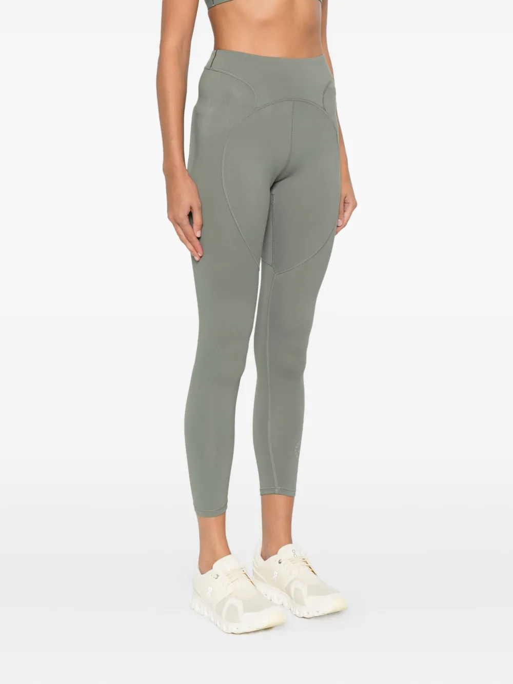 Adidas By Stella Mccartney Circular-panelled Leggings In Gray