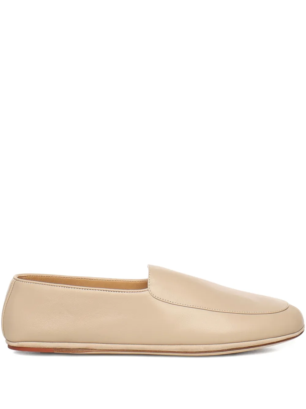 Loro Piana leather ballet flats Beige