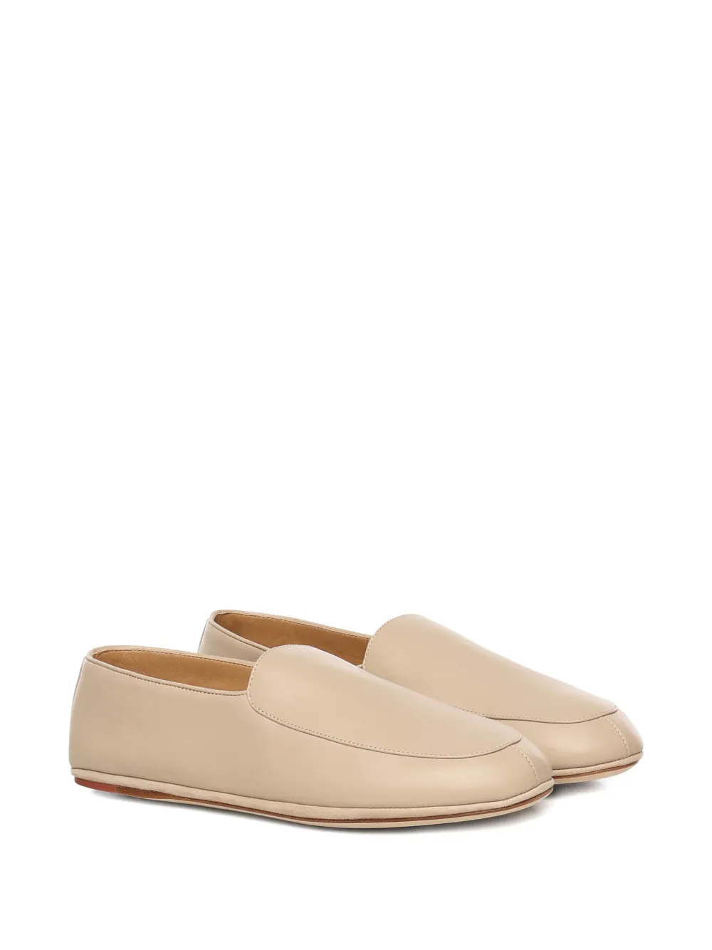 Loro Piana leather ballet flats Beige