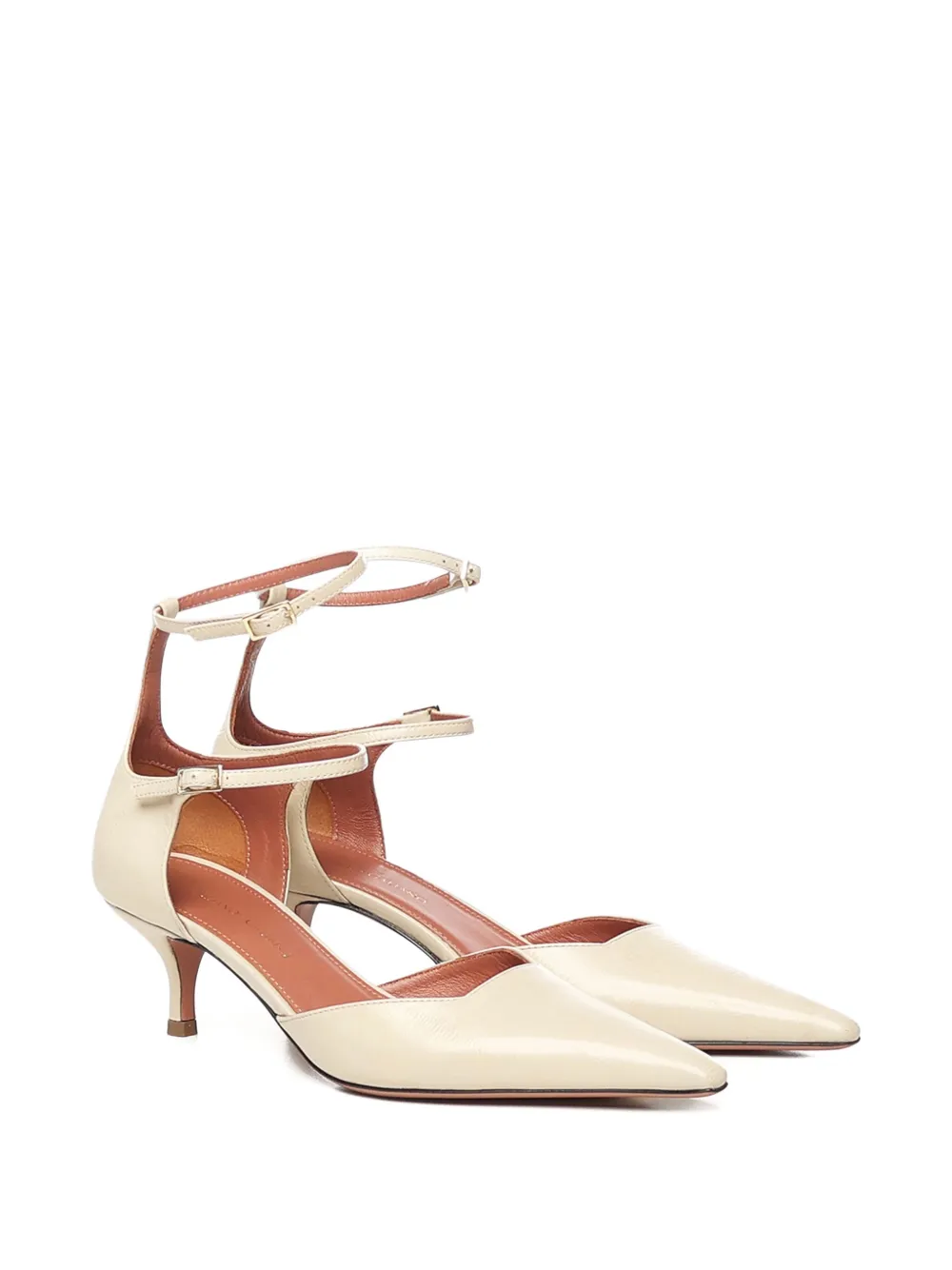 Giuliano Galiano 30mm Demi double-strap pointed pumps Neutrals