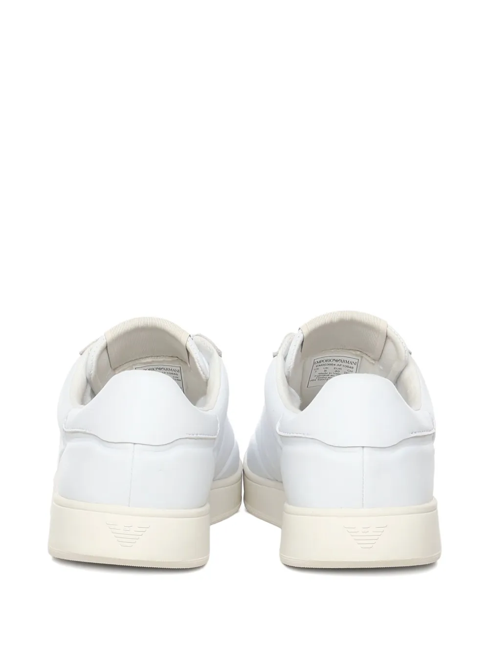 Emporio Armani leather sneakers White