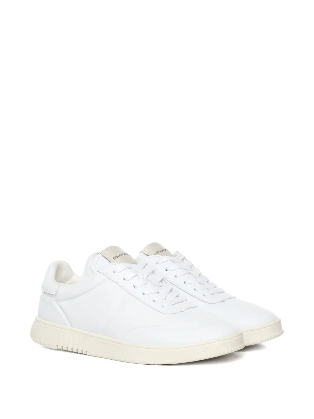 Emporio Armani leather sneakers White