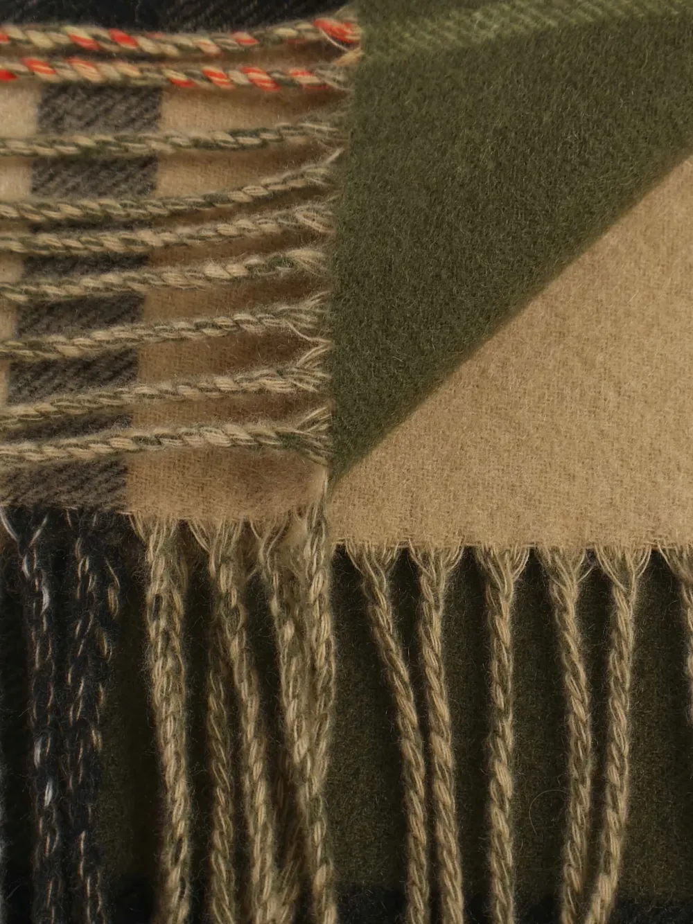 Burberry geruite sjaal Groen