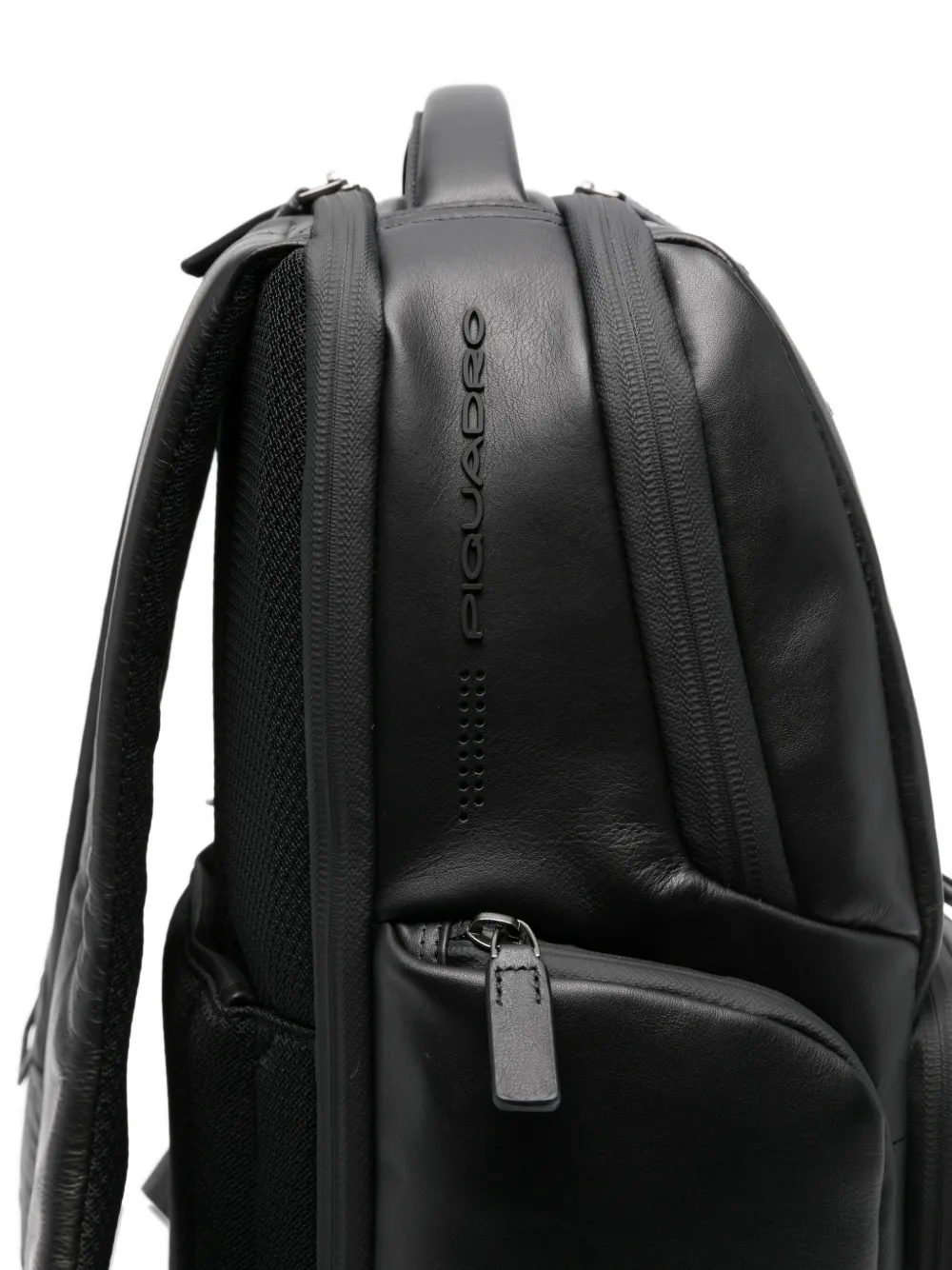 PIQUADRO Leren rugzak Zwart