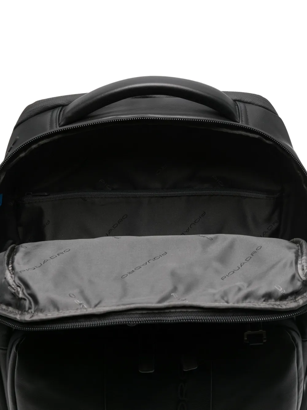 PIQUADRO Leren rugzak Zwart
