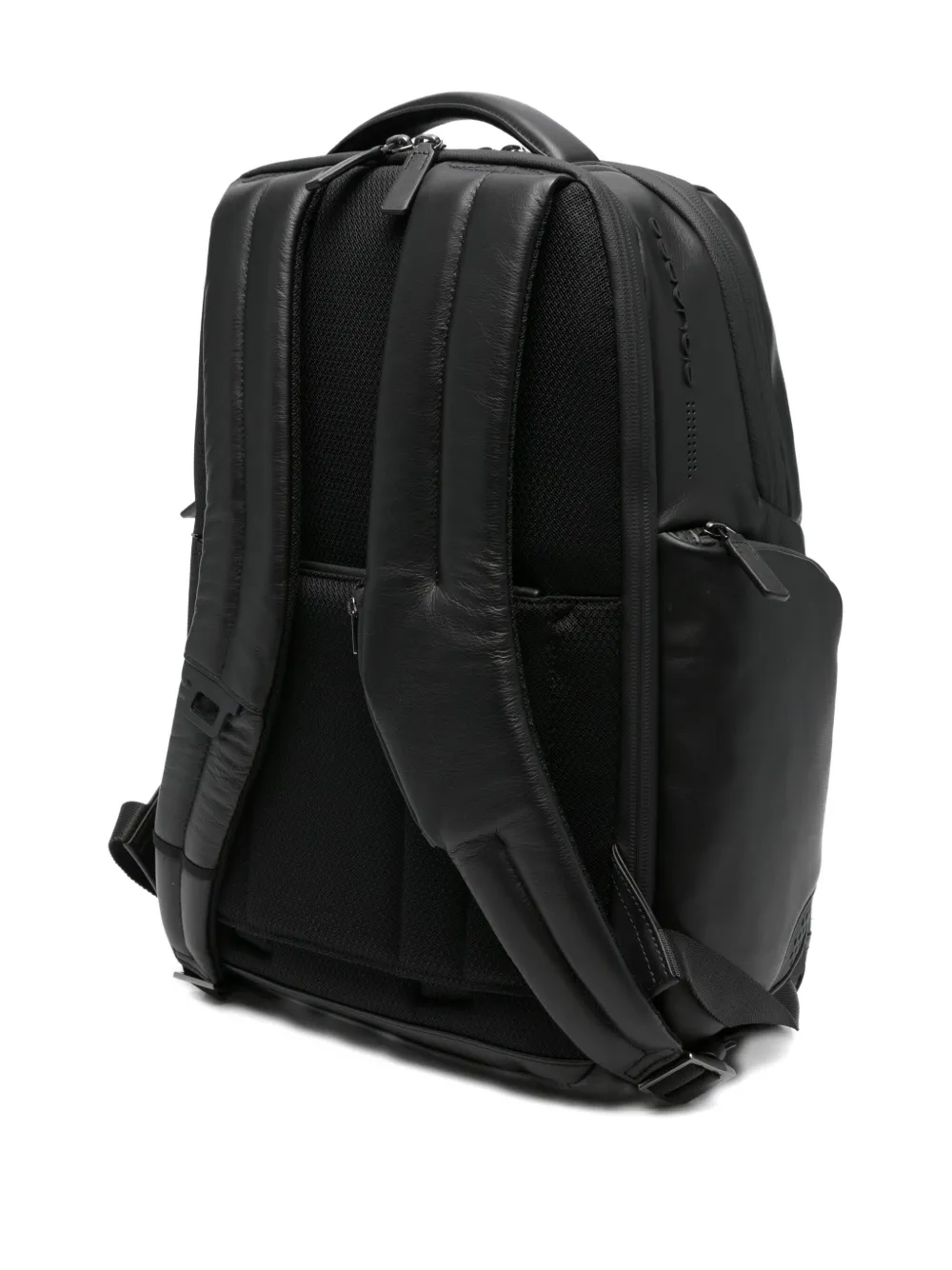 PIQUADRO Leren rugzak Zwart