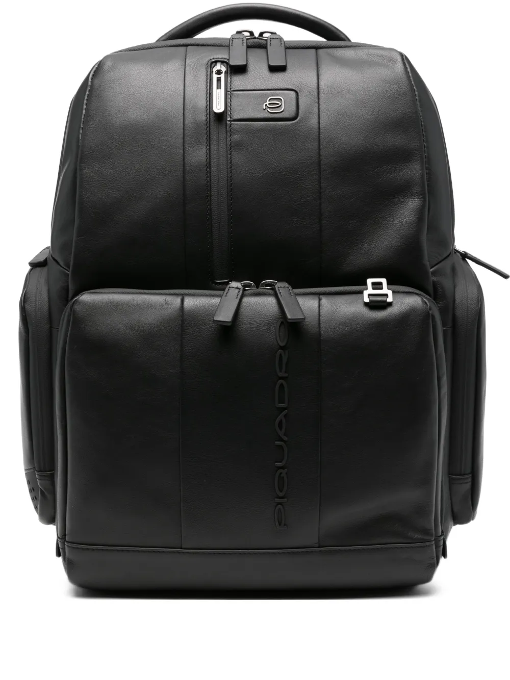 PIQUADRO panelled leather backpack | Black | Image 1