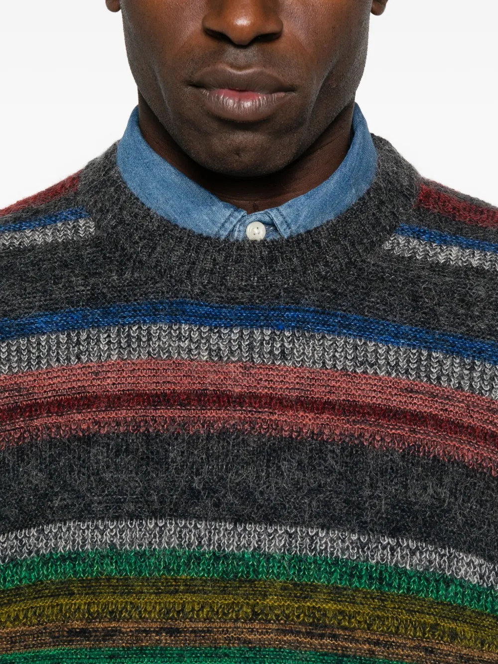 Paul Smith Striped Crew-neck Sweater In Multi