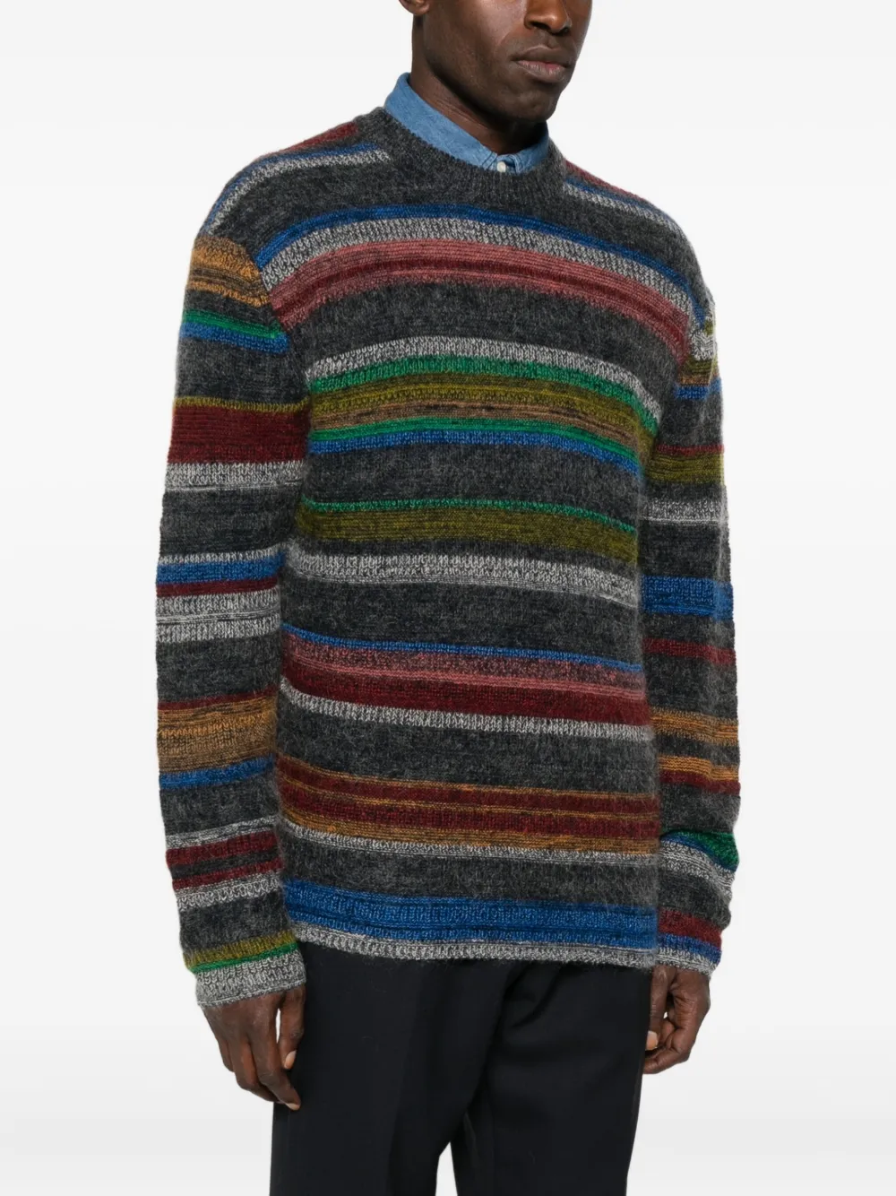 Paul Smith Striped Crew-neck Sweater In Multi