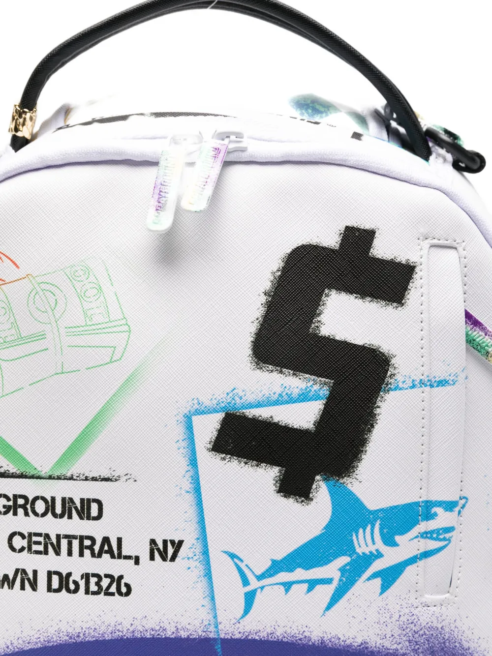 Sprayground Kid Spray-effect Backpack In White