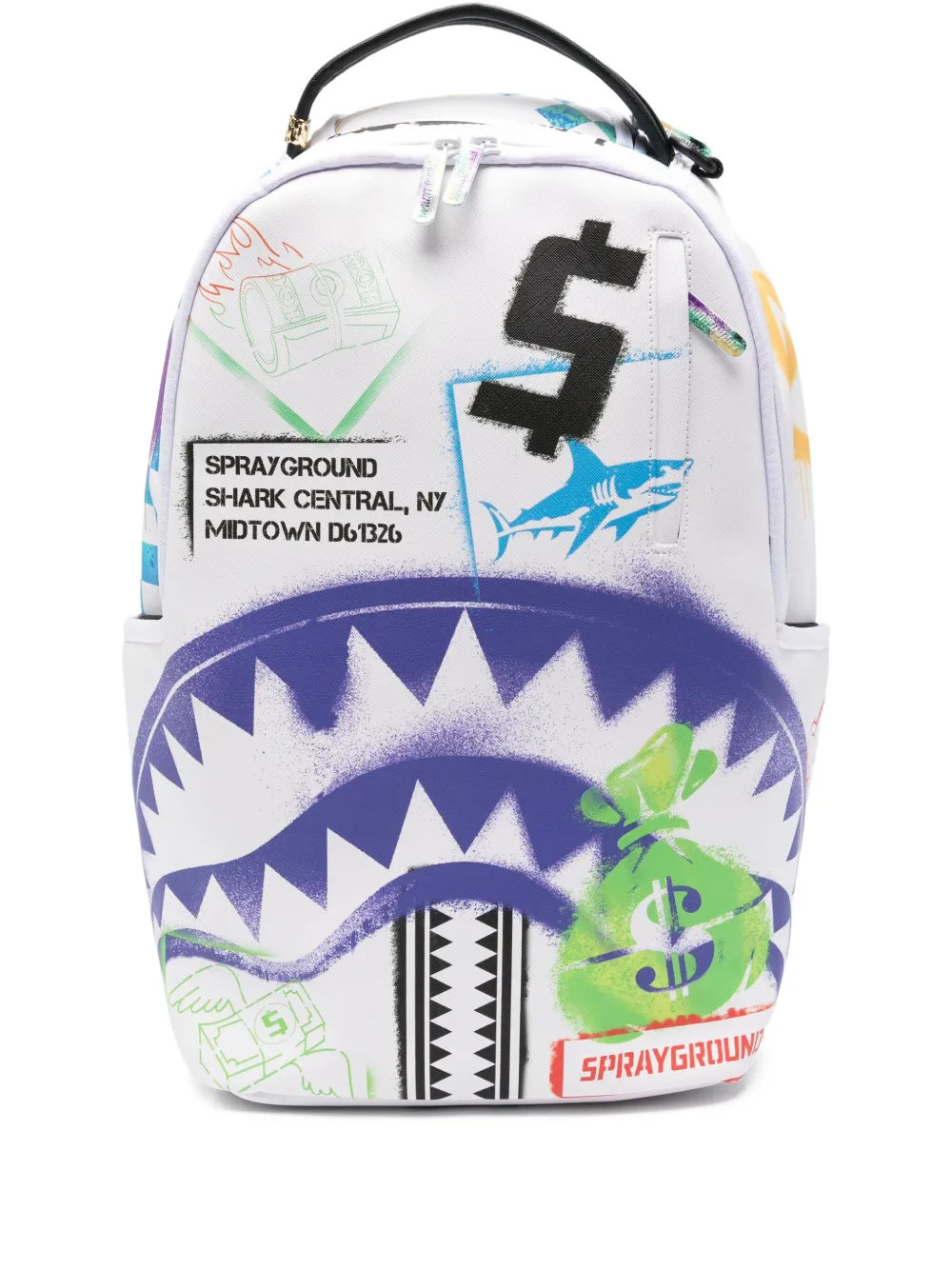 sprayground kid spray-effect backpack | White | Image 1