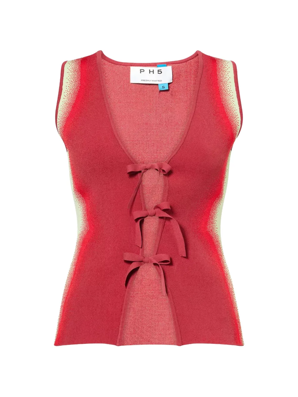PH5 bow-detail vest - Rosso
