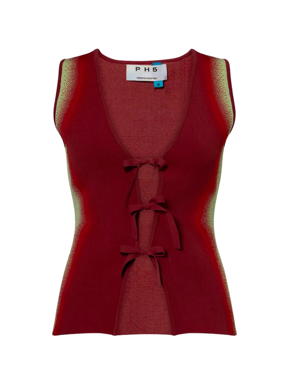 PH5 bow-detail vest - Rosso