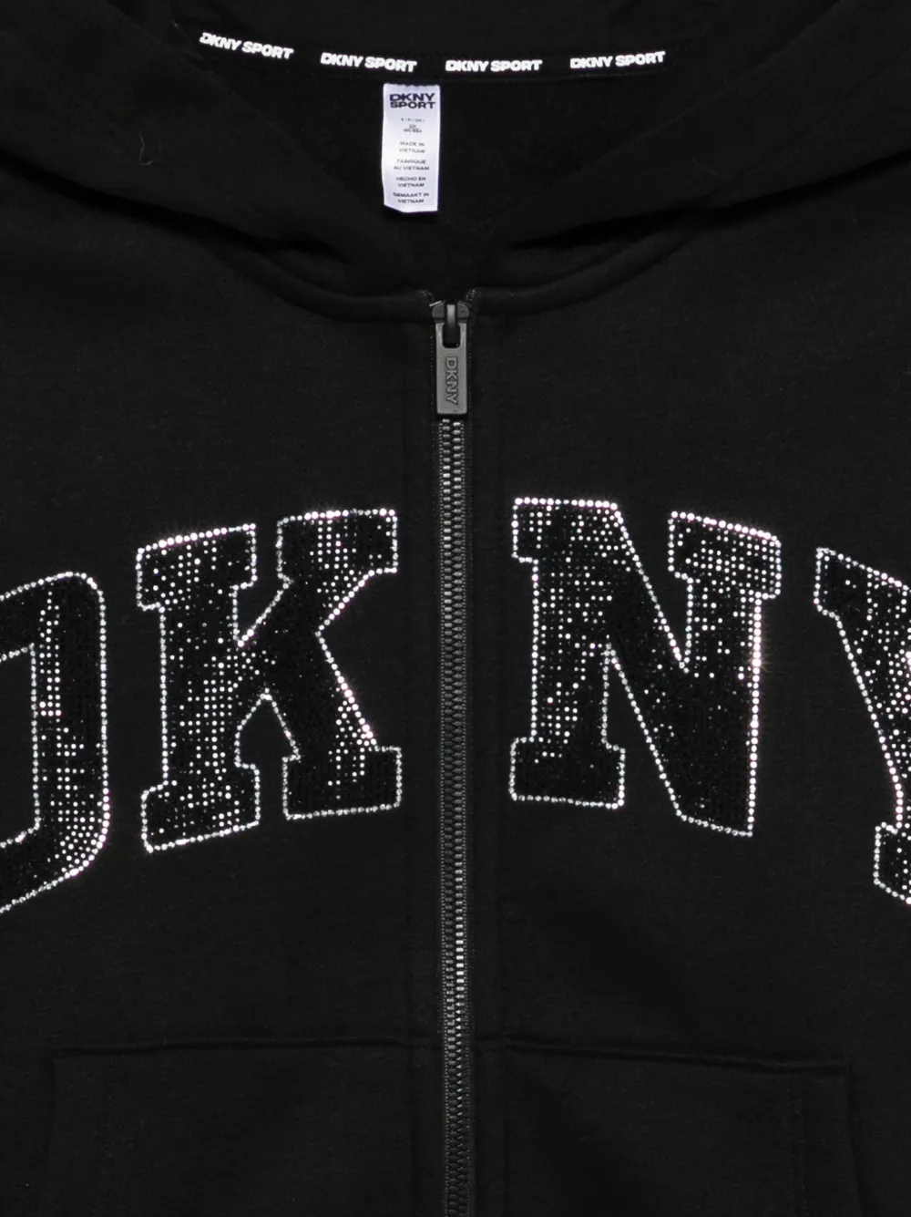 DKNY Hoodie verfraaid met stras Zwart