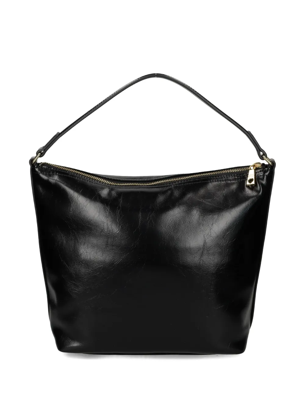 Love Moschino Logo-plaque Studded Shoulder Bag In Black