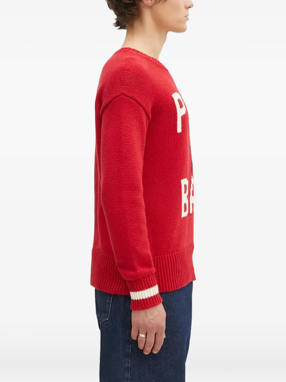 Polo Ralph Lauren Intarsia trui met logoprint Rood
