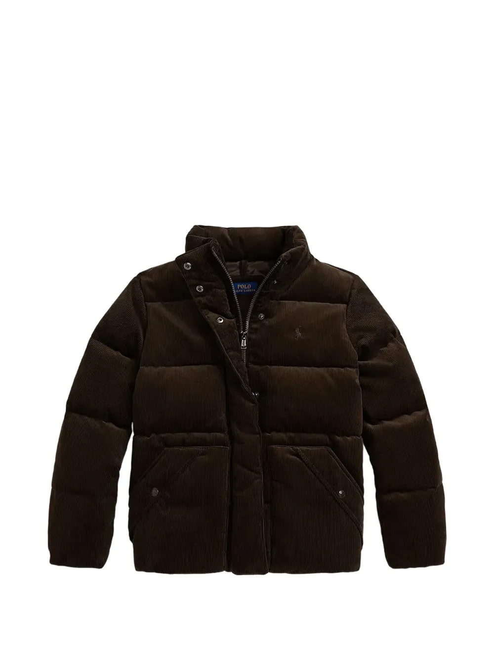 POLO RALPH LAUREN KIDS Piumino con ricamo - Marrone