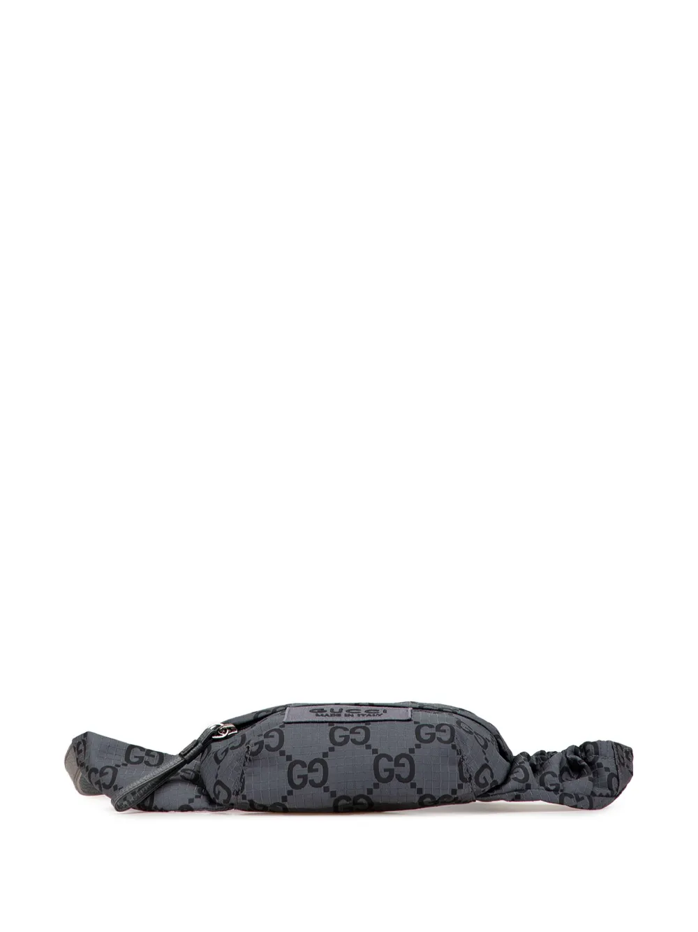 Pre-owned Gucci 2016-2025 Gg Nylon Ripstop Belt Bag In Gray