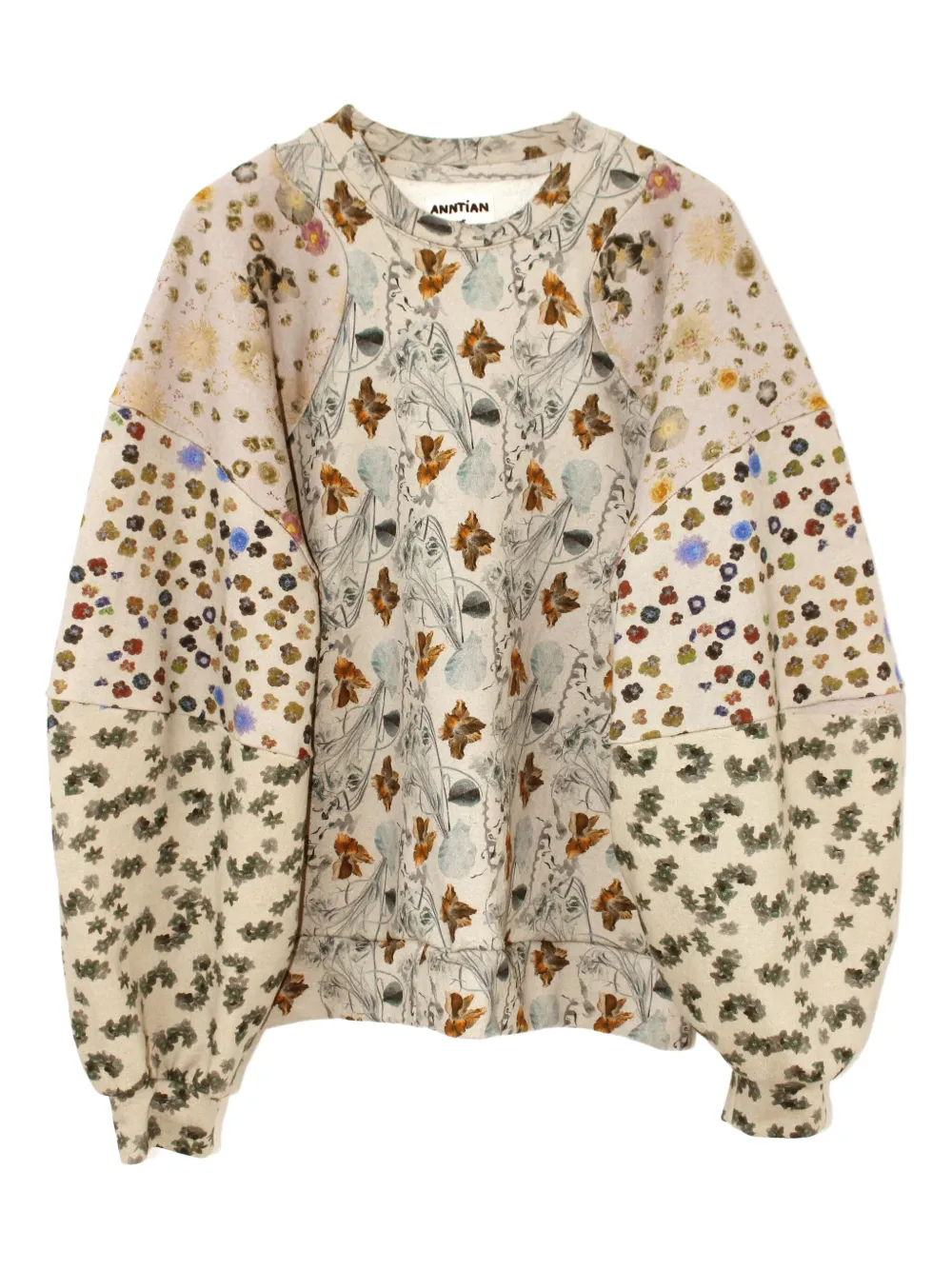 Anntian floral-patchwork pullover | Neutrals | Image 1