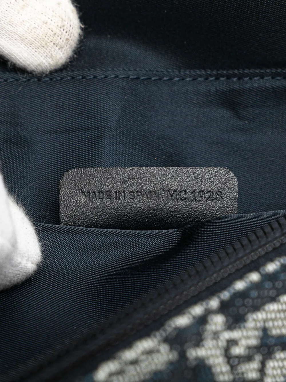 Pre-owned Dior 1998 Issimo Canvas Saddle Pouch In Blue