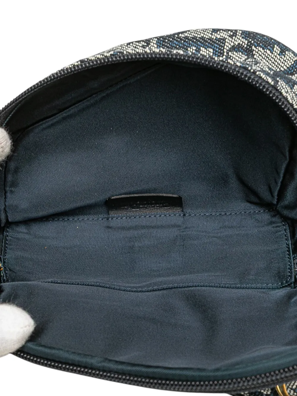 Pre-owned Dior 1998 Issimo Canvas Saddle Pouch In Blue