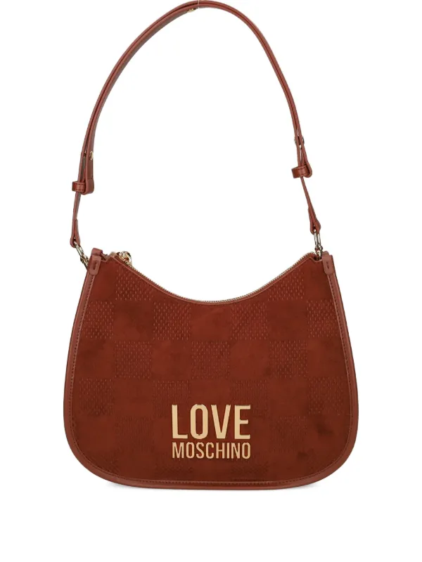 Love Moschino チェック ショルダーバッグ | ブラウン | FARFETCH JP