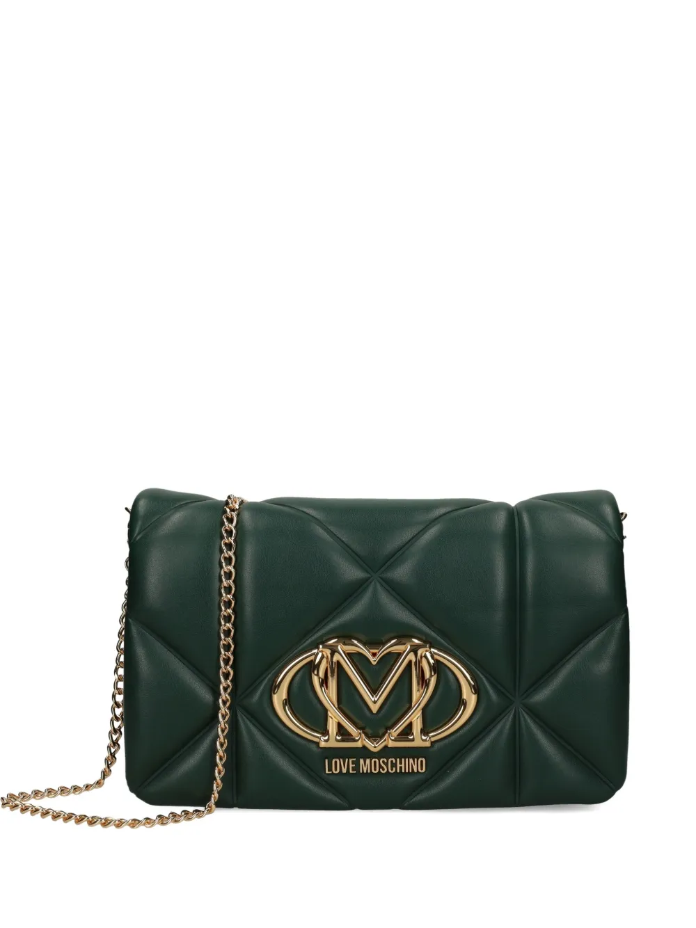 Love Moschino quilted chain shoulder bag | Green | Image 1