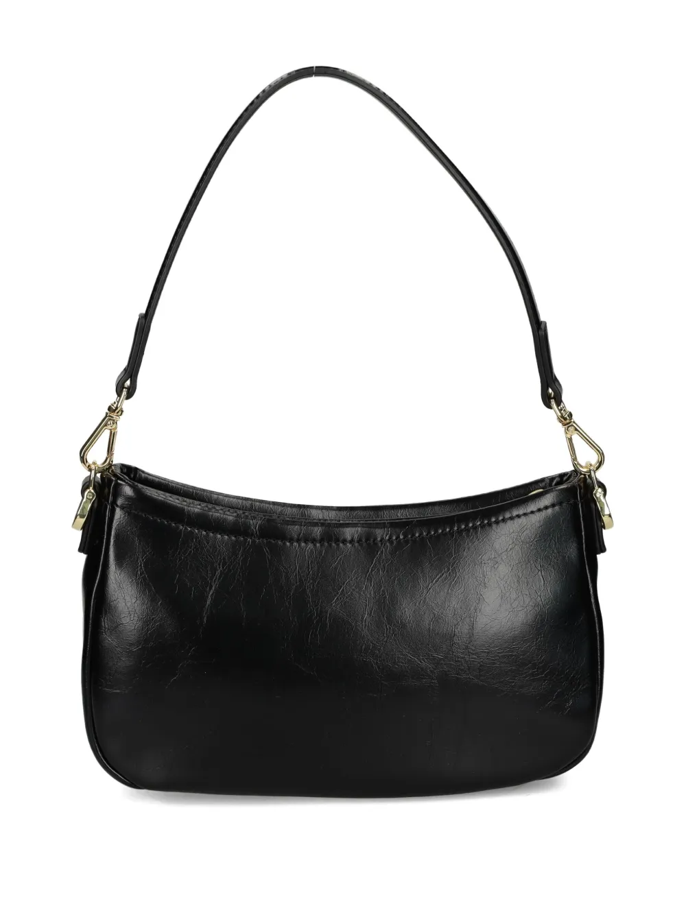 Love Moschino Schoudertas met logoplakkaat en studs - Zwart