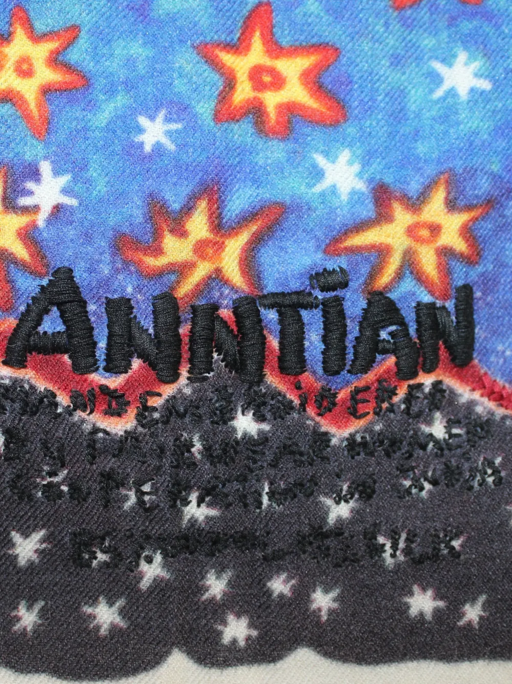 Anntian star-print embroidered scarf | Image 2