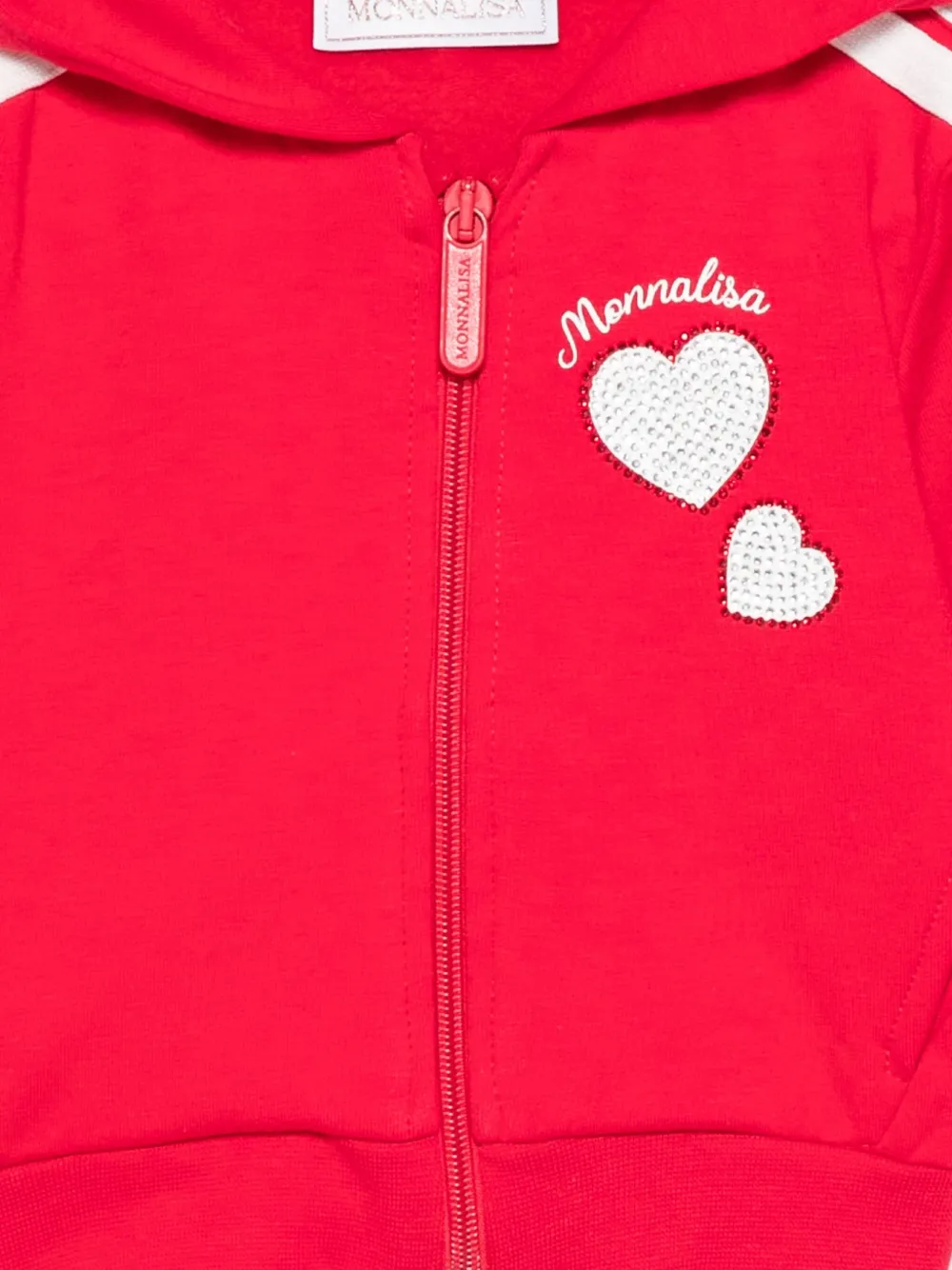 Monnalisa Hoodie verfraaid met hart Rood