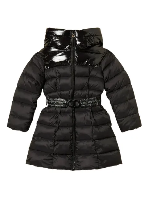 TWINSET chaqueta con cinturón y capucha