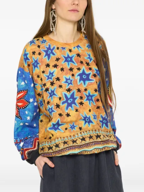 Anntian star-flower wool sweater