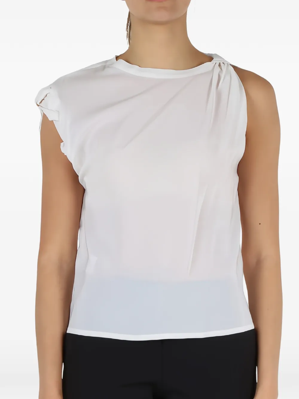 Twist-Detail Sleeveless Blouse