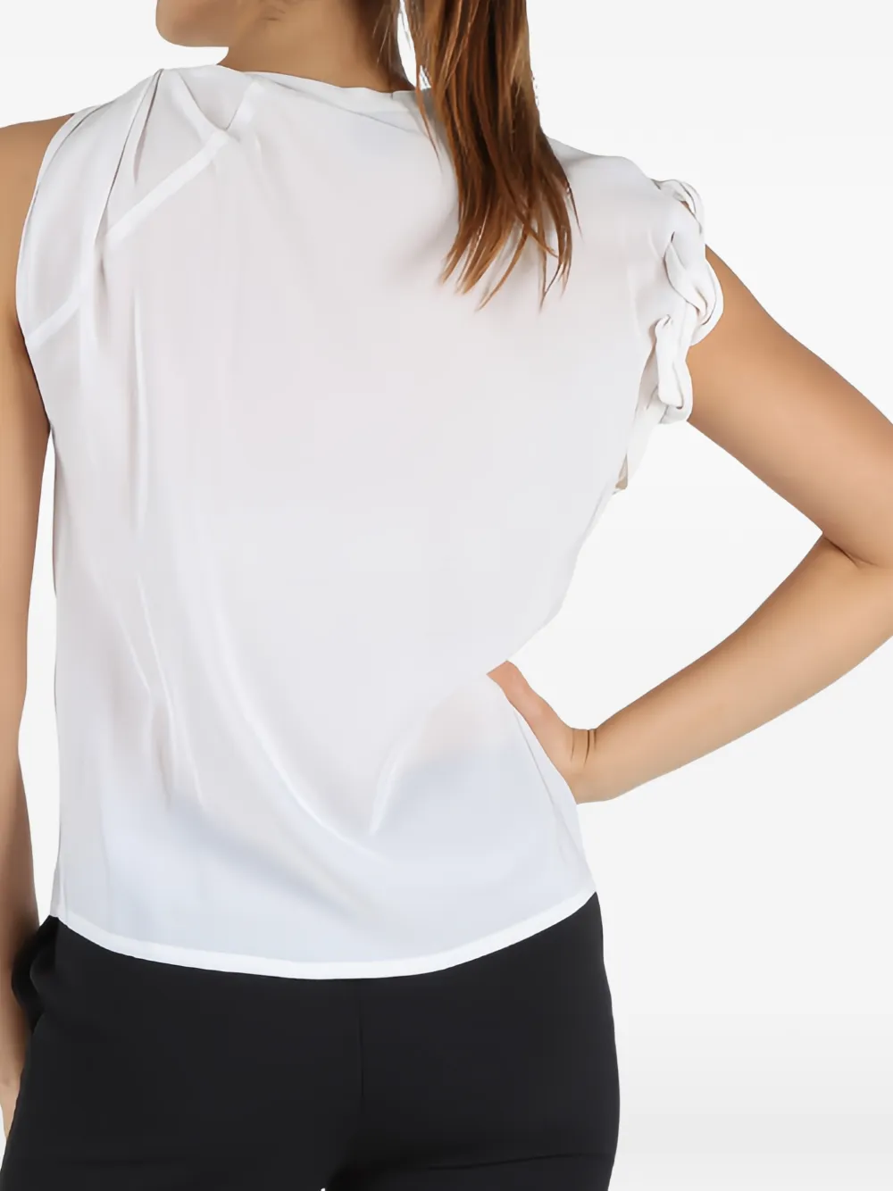 Twist-Detail Sleeveless Blouse