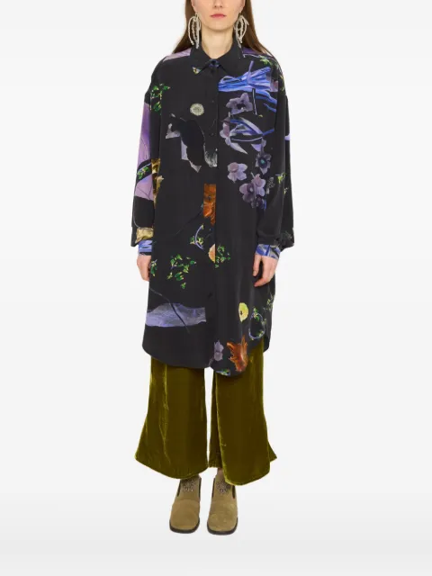 Anntian floral-print silk shirt